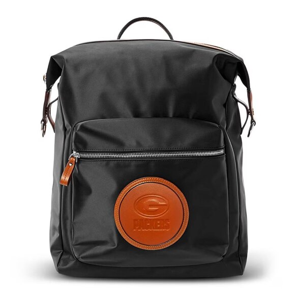 Green Bay Packers MOJO Black & Brown Signature Backpack - Picture 1 of 13
